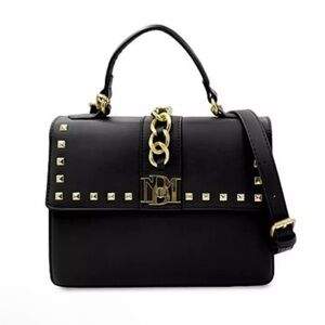 Badgley Mischka Studded Vegan Leather Handbag / Crossbody